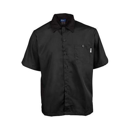 KNG 3XL Active Lightweight Black Chef Shirt 2240BKBK3XL